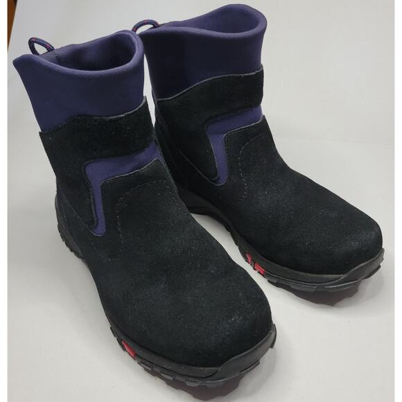 LL Bean Thinsulate Flex & Cushion Slip On Winter Snow Boots Black Suede Men's 8 - Picture 3 of 10